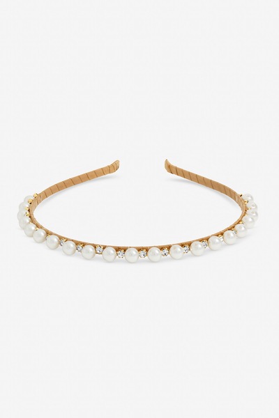Jon Richard Gold Plated Pearl and Crystal Headband