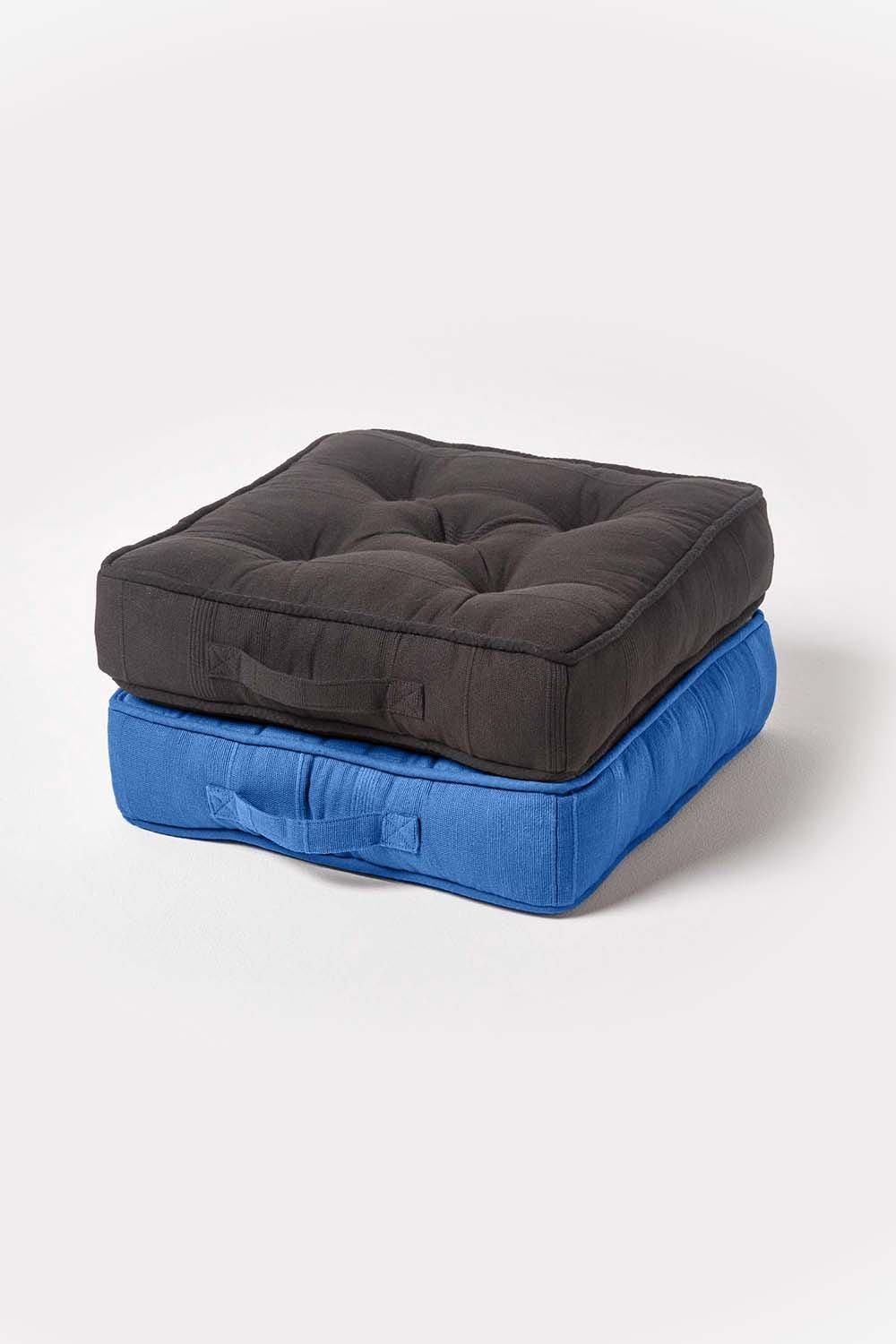 Homescapes Rajput Ribbed Cotton Floor Cushion image 6