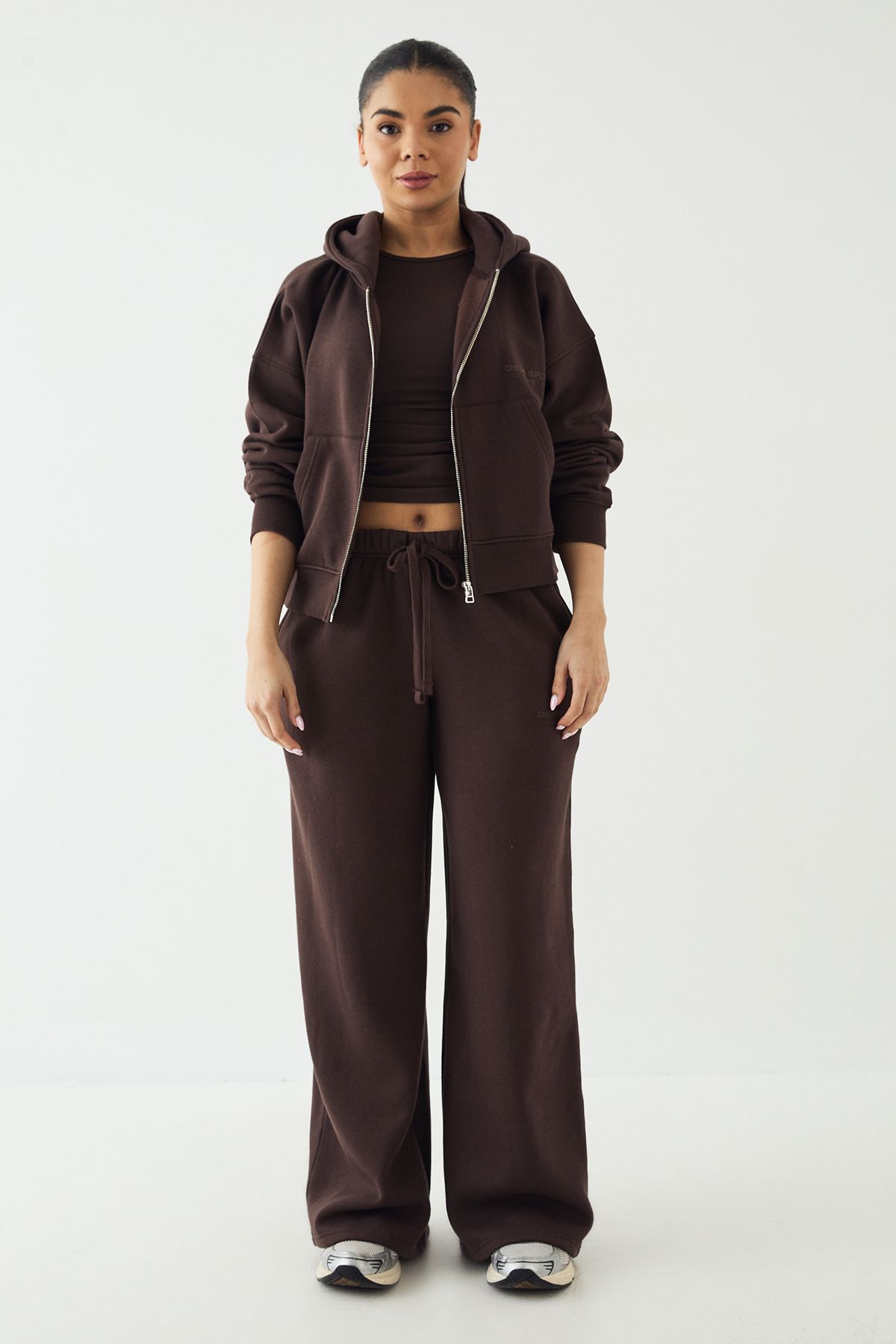 DSGN Studio DSGN Studio Sport Training Club Zip Through Hoodie Coffee Bean image 5