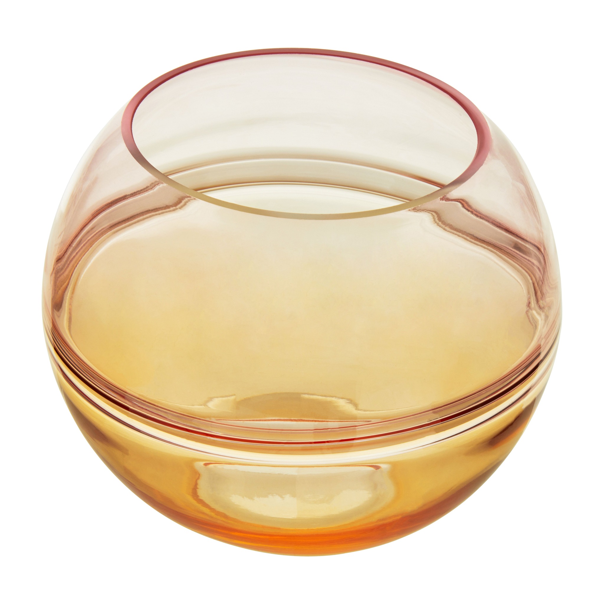 Orsina Elegant Design Glass Round Vase, Durable Glass Vase, Easy To Maintain Large Vase For Flowers, image 3