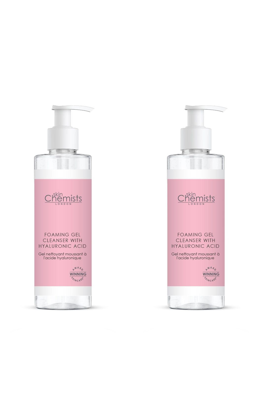 skinChemists professional Foaming Gel Cleanser with Hyaluronic Acid 200ml x 2 Duo Pack image 1