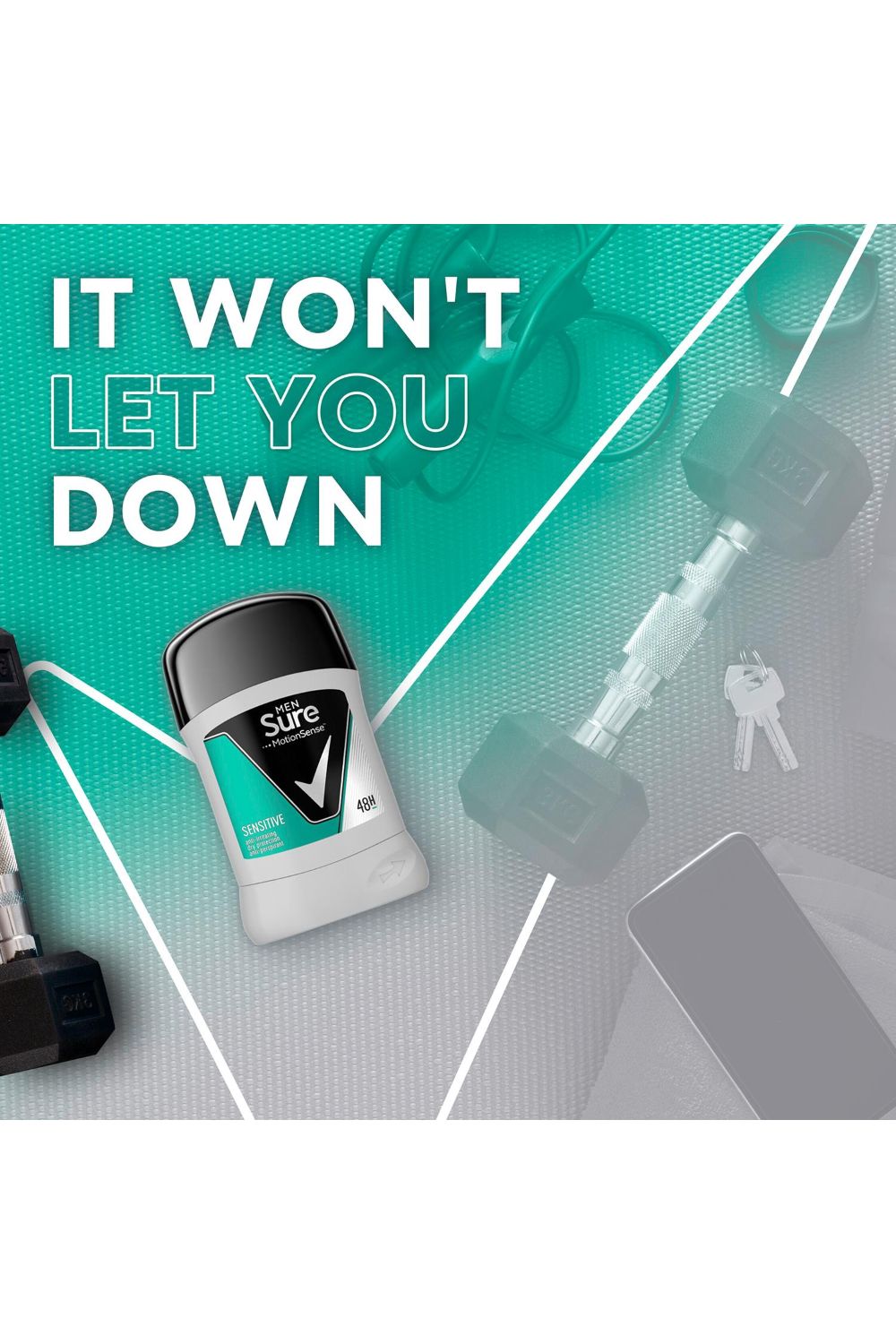 Sure 'Roll-On' Motion Sense Anti-Irritating Sensitive Dry 50ml, 3pk image 4