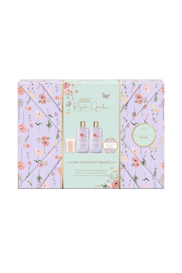 Baylis & Harding Royale Garden Gift Wrapped Candlelit Gift Set Multi