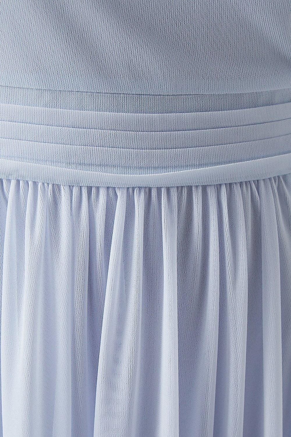 Coast Plus Size Cowl Back Stretch Mesh Bridesmaid Maxi Dress Ice Blue image 5