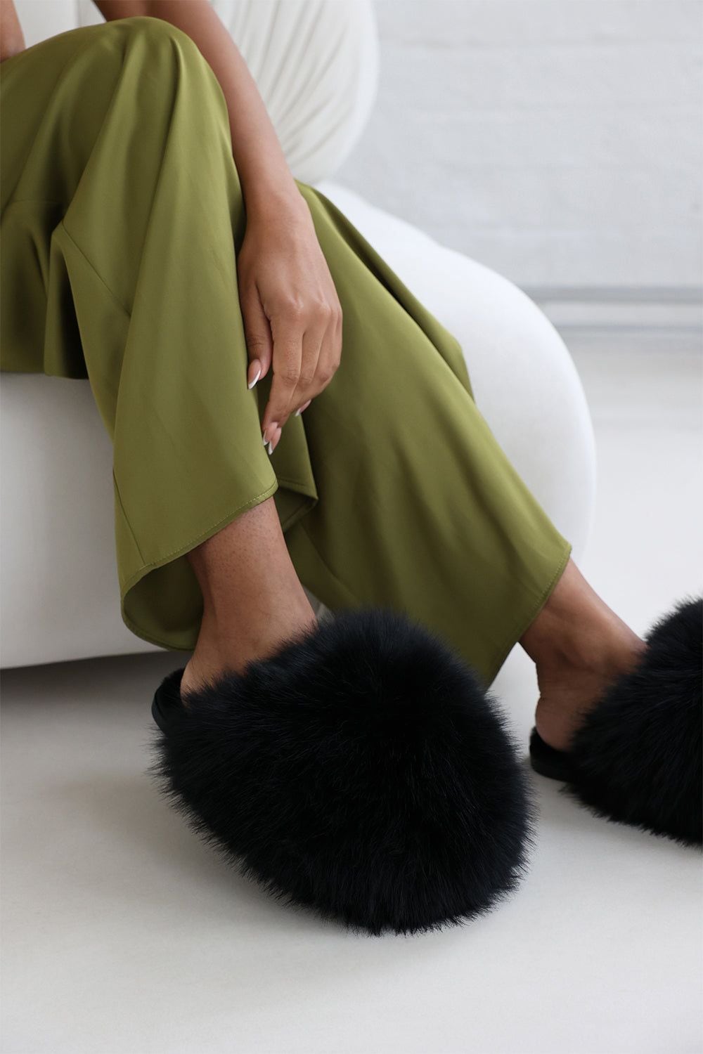 Where's That From 'Keira' Ultimate Fluffy Faux Fur Mule Slippers image 6