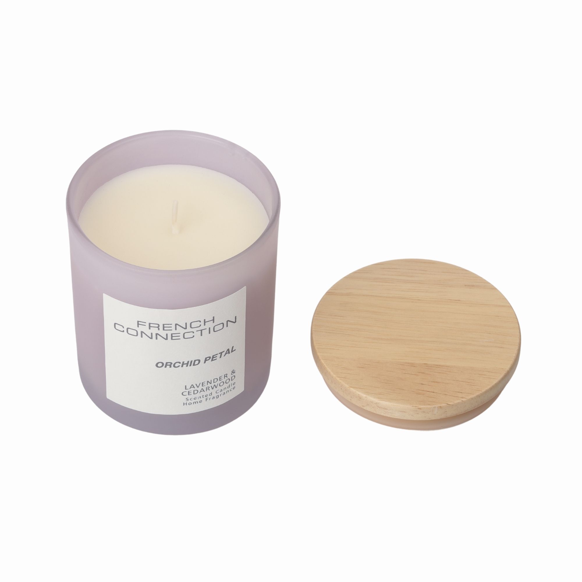 French Connection Orchid Petal Lavender Cedarwood Candle Long-Lasting Luxury Gift image 4