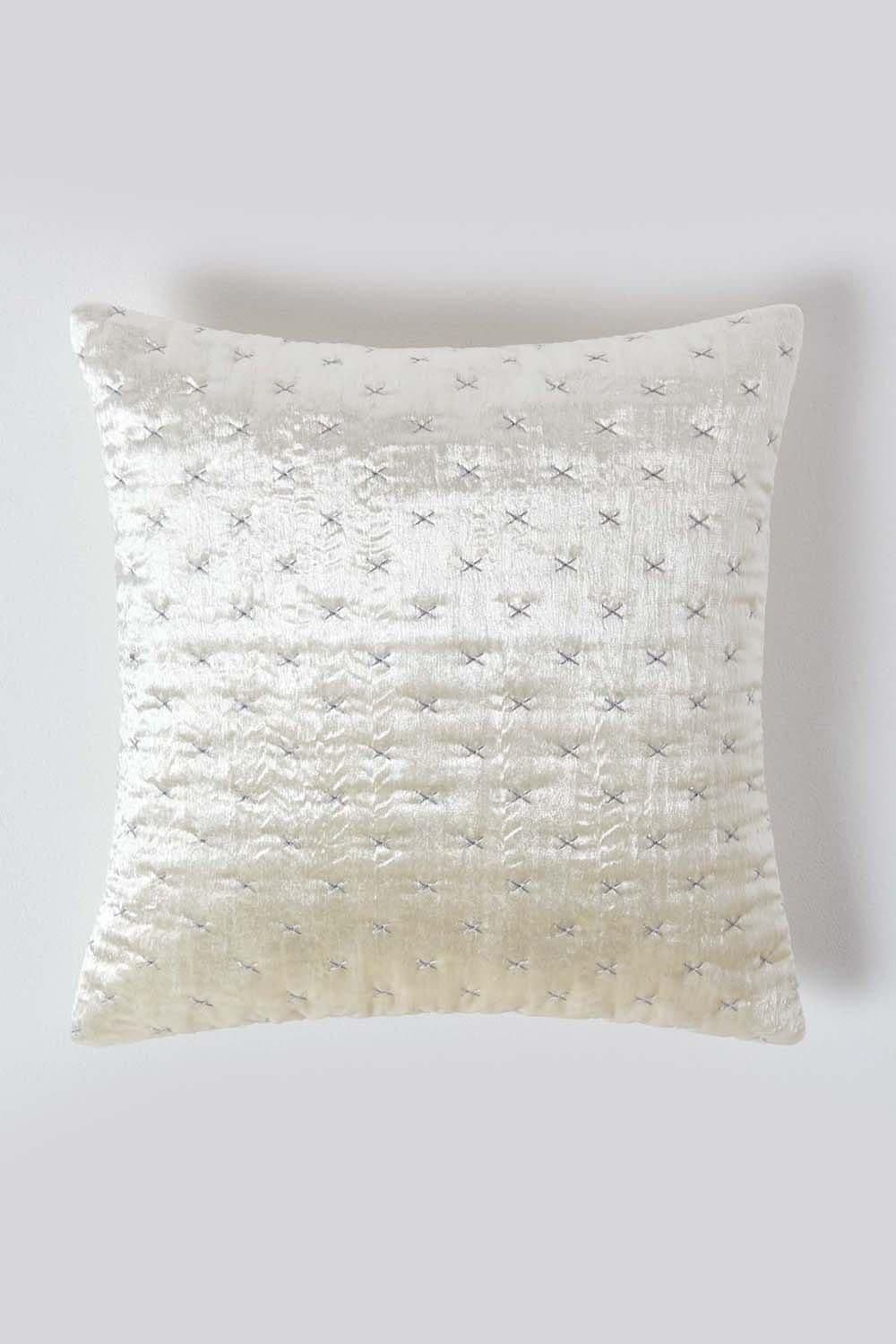 Homescapes Crushed Velvet Cushion Cover image 1