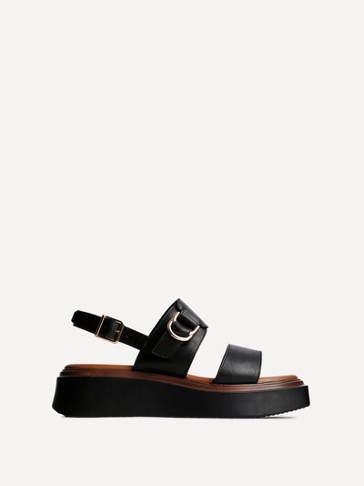 Linzi Rox Black Flatform Sandals