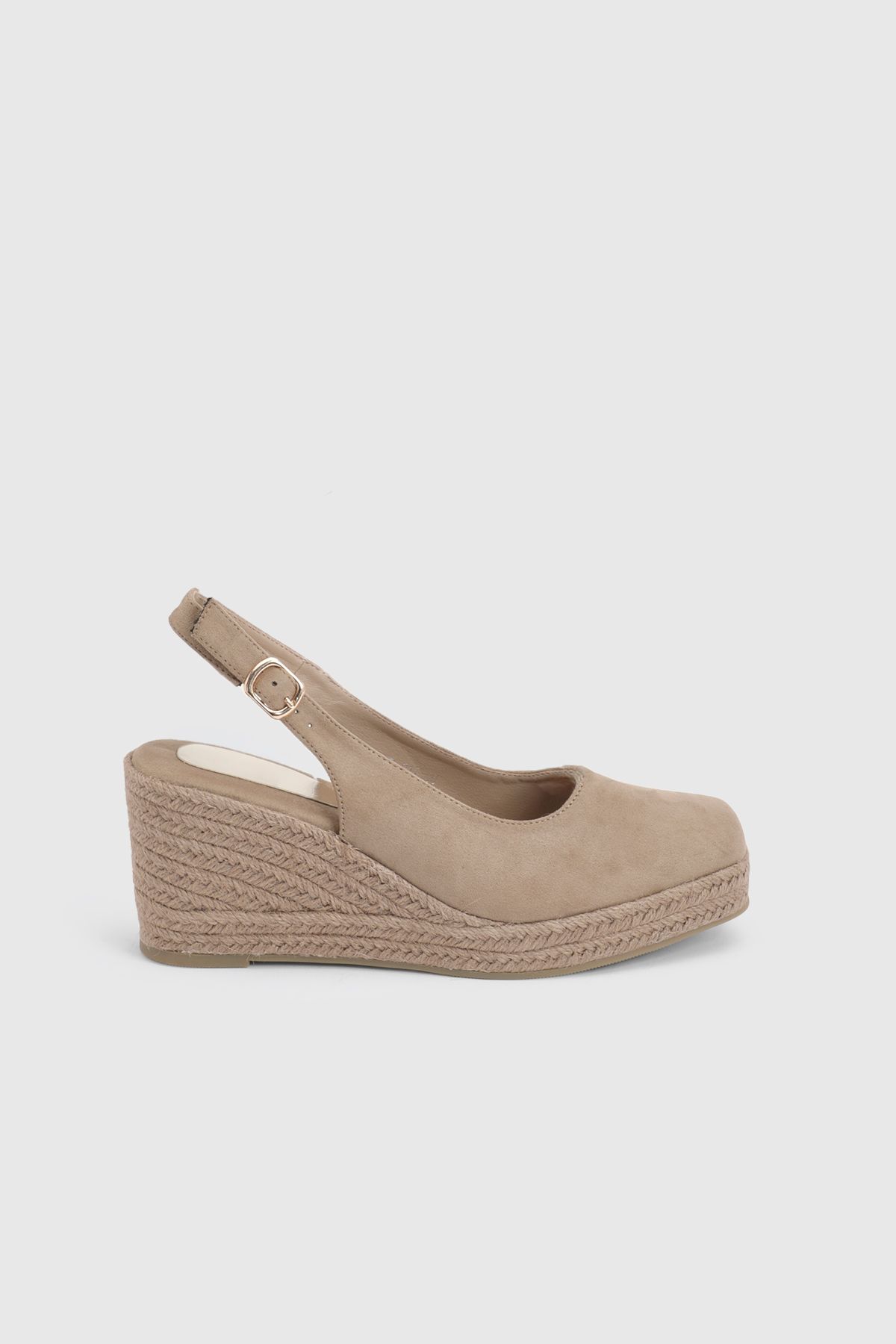 Dorothy Perkins Reggie Closed Toe Slingback High Espadrille Wedges Beige