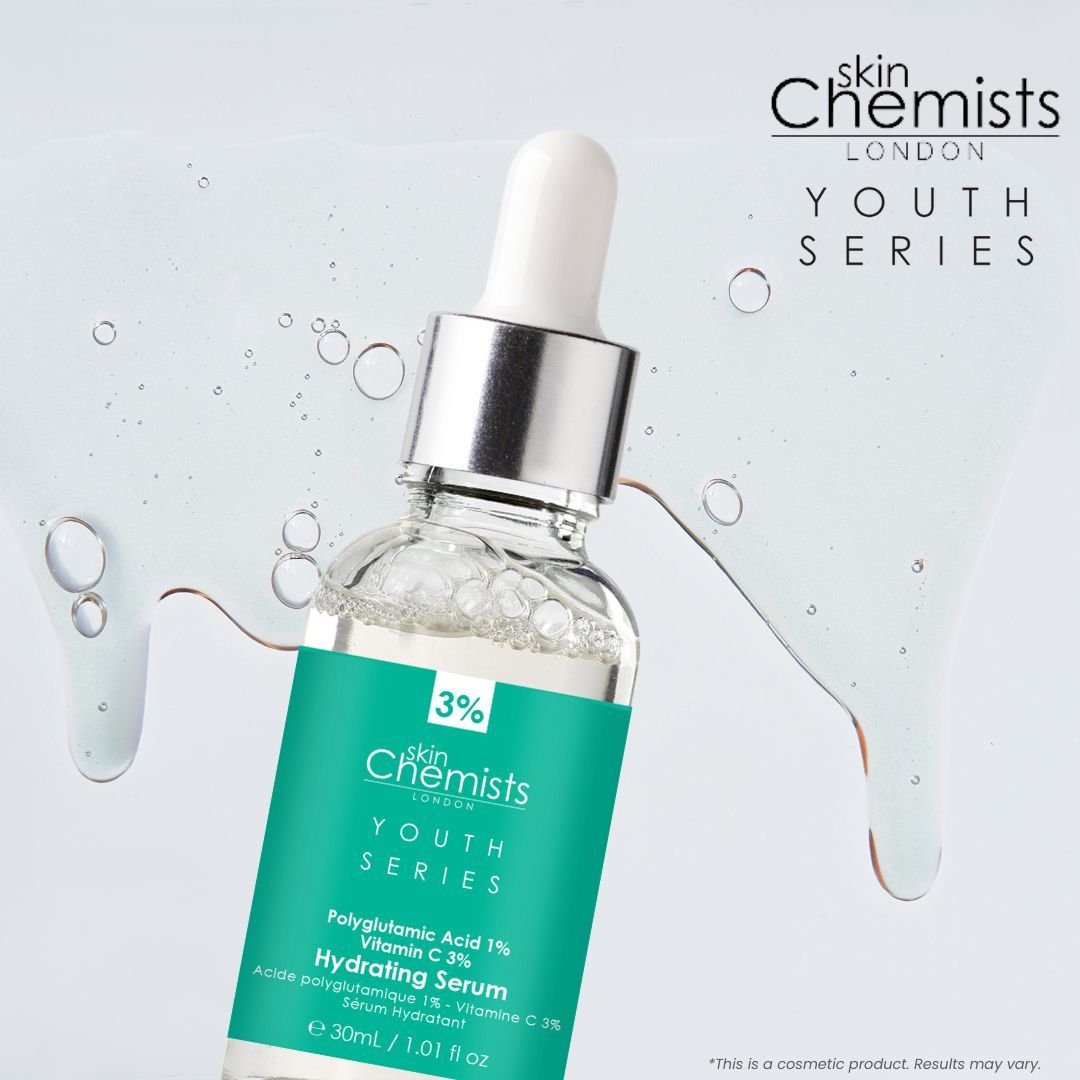 skinChemists Youth Series Hydrating Serum Polyglutamic Acid 1%, Vitamin C 3% 30ml image 5