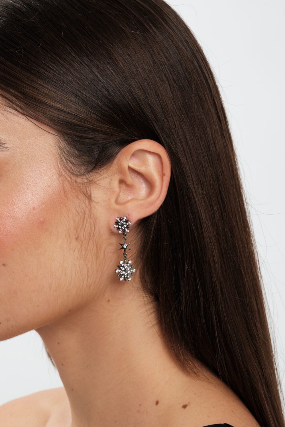 Jon Richard Hematitie Plated Celestial Earrings image 2