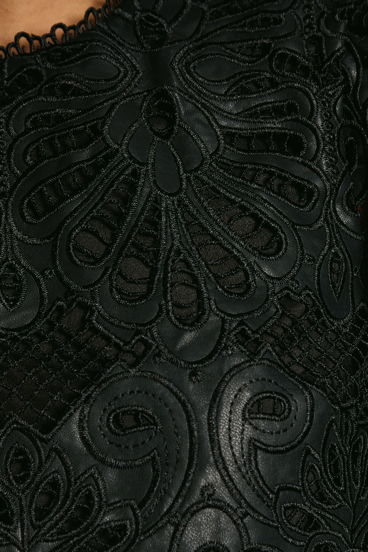 Coast PU Lace Top Black image 5