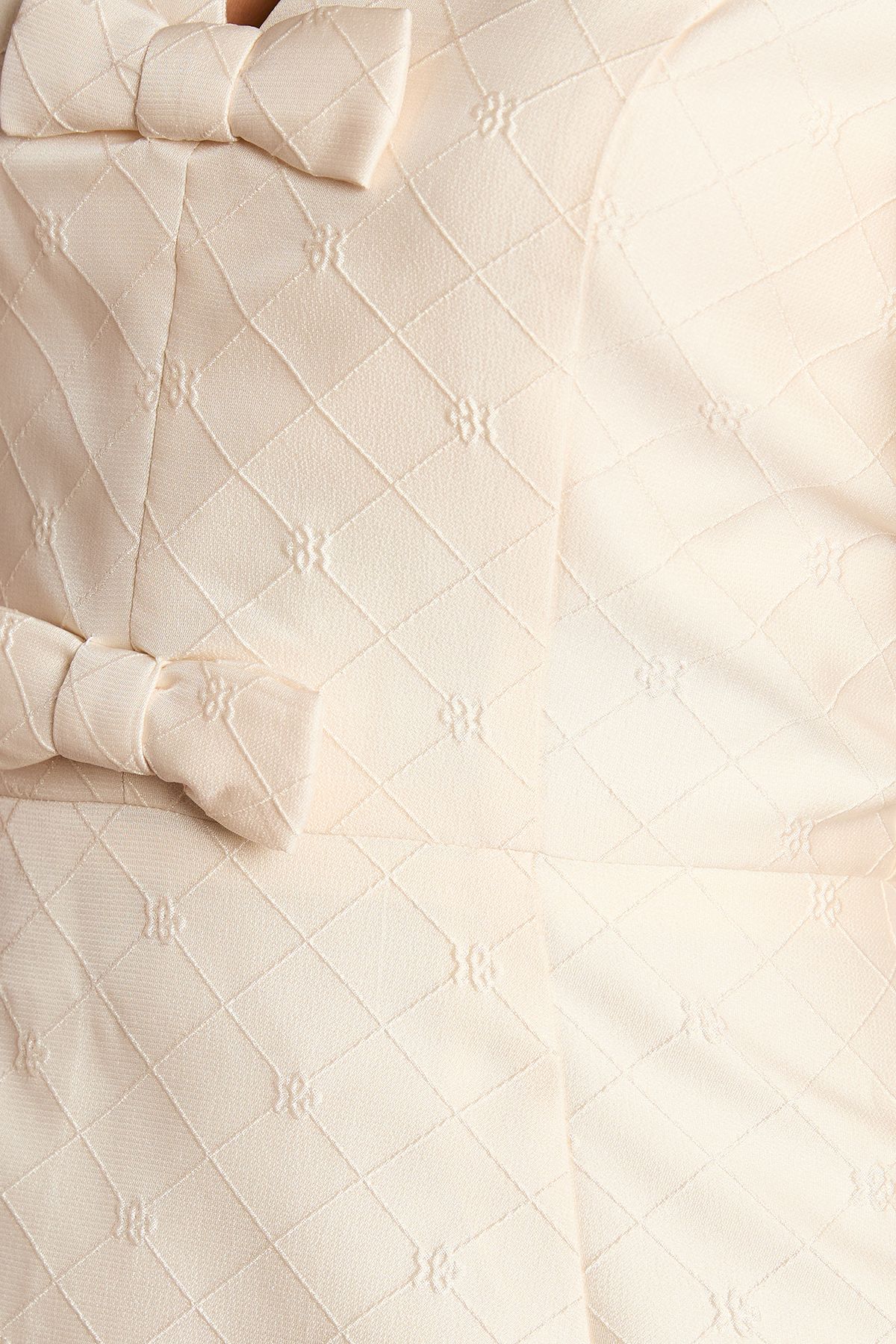 Coast Jacquard Bow Mini Dress Ivory image 5