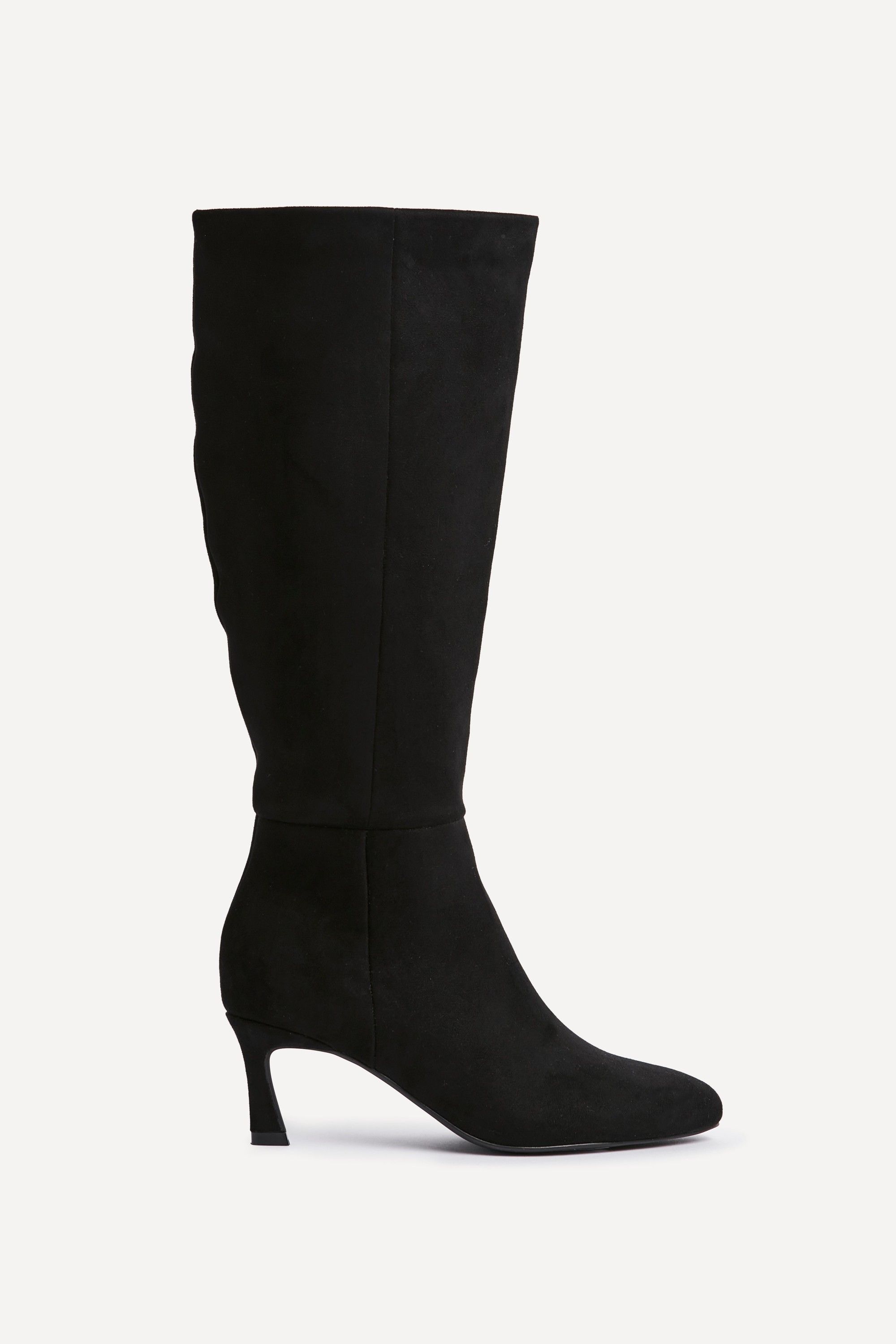 Linzi Rush Black Faux Suede High Leg Stiletto Boots image 3