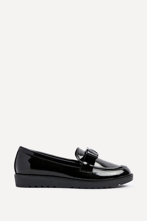 Linzi Noble Black Patent Classic Slip On Loafer