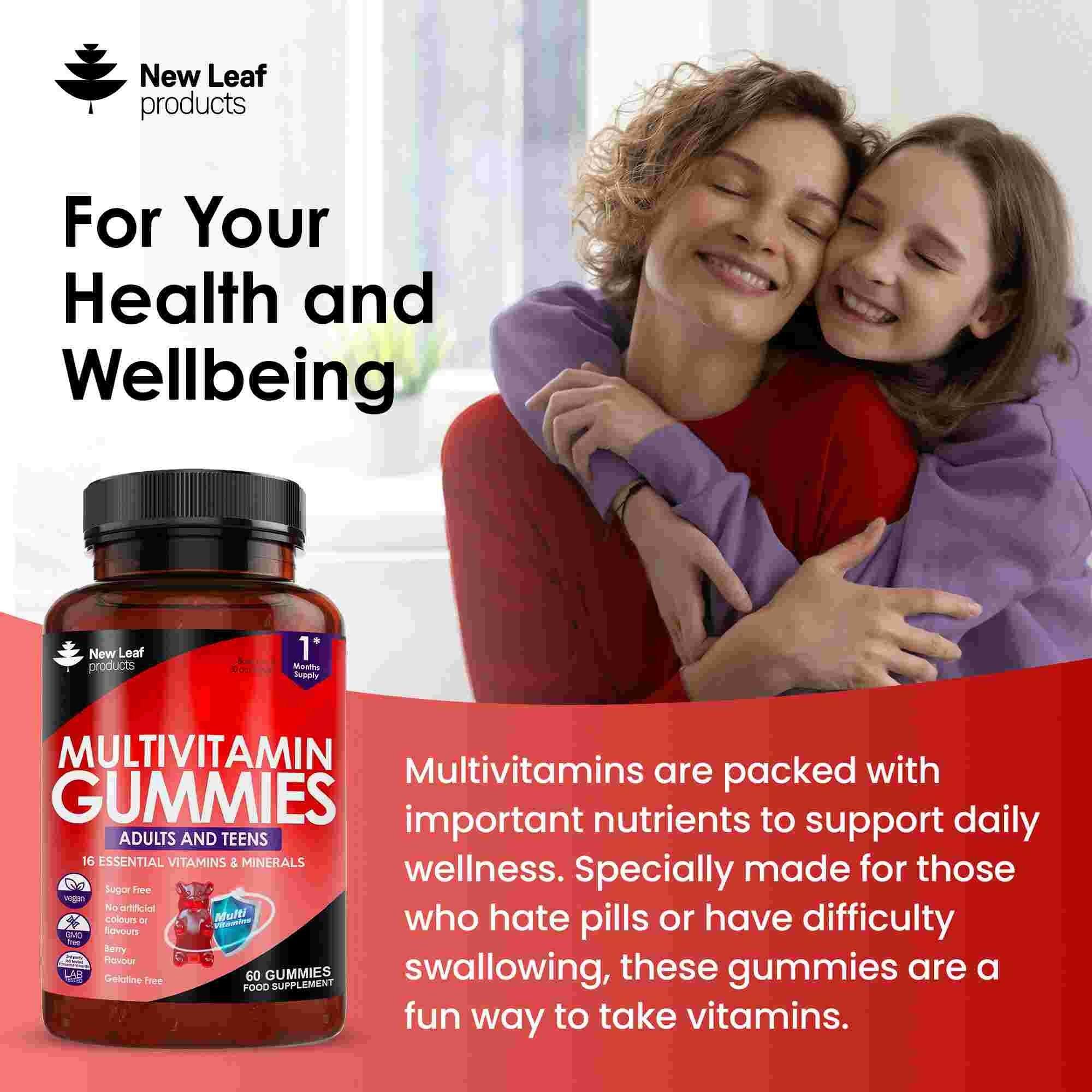 New leaf health Chewable Vegan Multivitamin Gummies - 60 Sugar Free Multivitamins for Men & Woman image 3