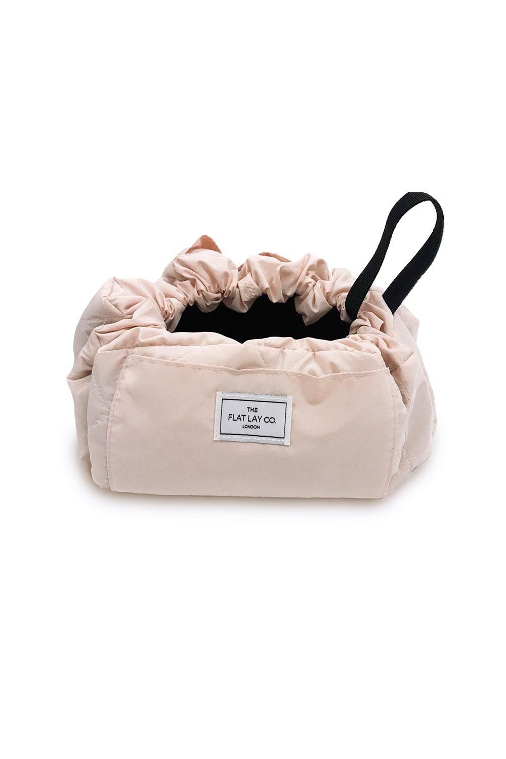 The Flat Lay Co Blush Pink Open Flat Makeup Bag Light Pink image 2