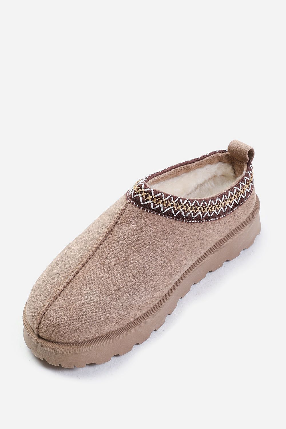 Where's That From 'Oak' Aztec Detail Faux Fur Lining Mini Boots image 3