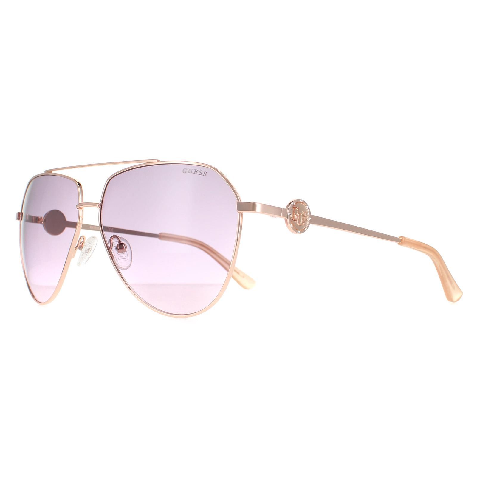 Guess Aviator Shiny Rose Gold Bordeaux Gradient GF6140 image 2