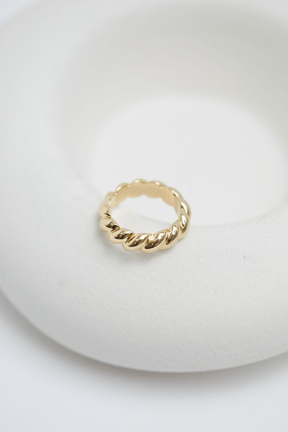 Jon Richard Gold Plated Polished Twisted Ring image 2