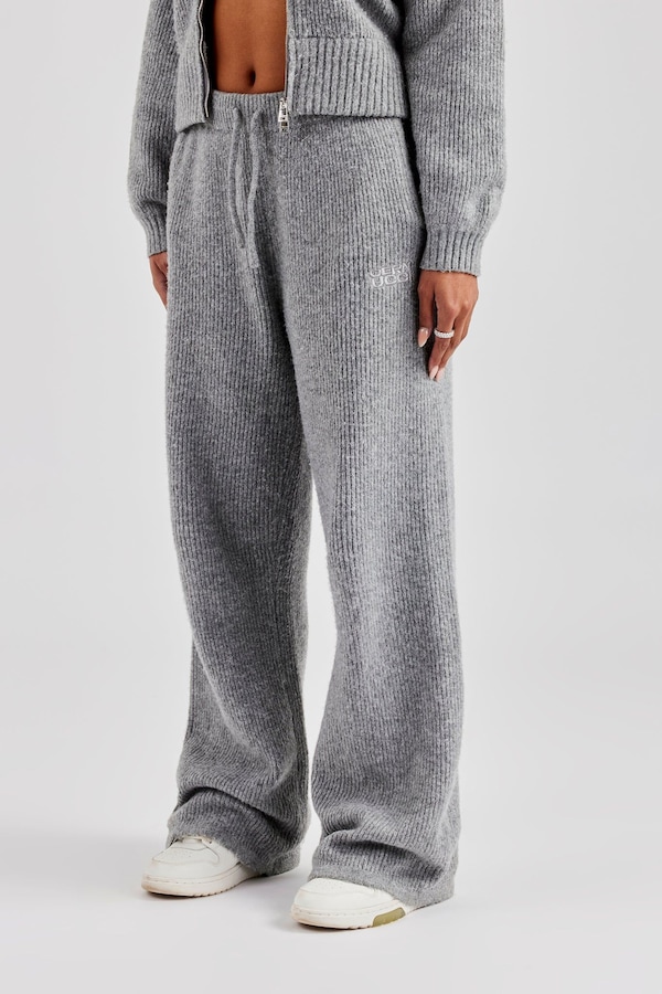 Cernucci Knitted Straight Leg Trouser - Grey