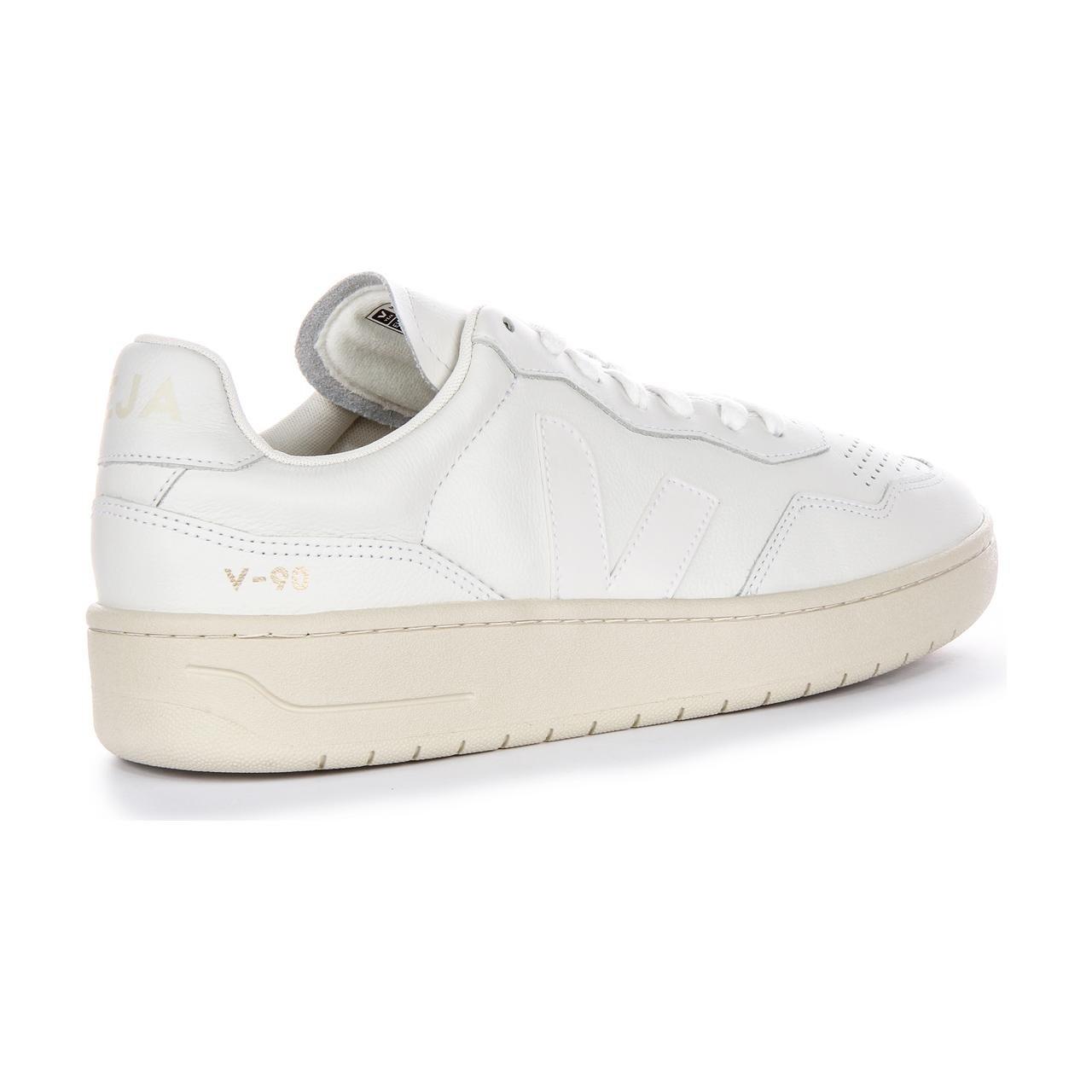 Veja 'V-90 Leather' Leather Trainers image 3