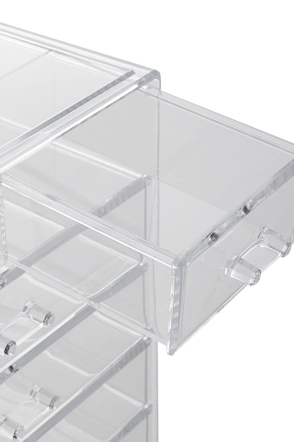 SHEONLY Transparent Makeup Organizer Cosmetic Storage Box for Dresser and Bathroom image 2