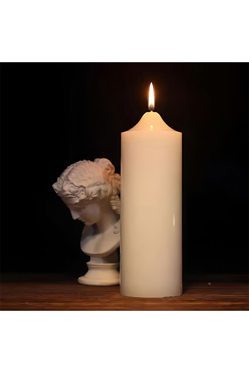 Living and Home 2Pcs White Taper Candles Paraffin Wax Candle with Pointed Tip for Dinner or Decor image 2