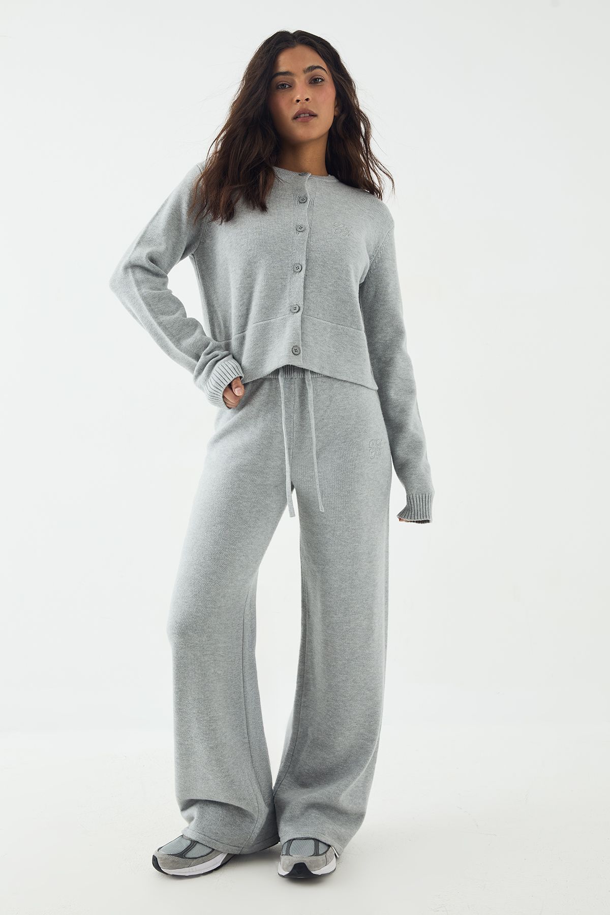 DSGN Studio DSGN Studio Knitted Straight Leg Trouser Charcoal image 3