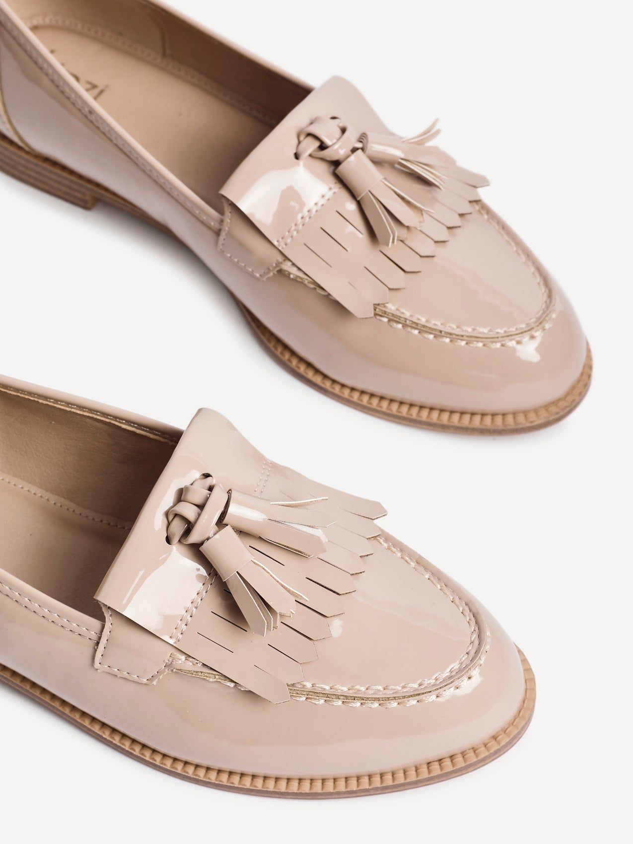 Linzi Rosemary Mocha Faux Leather Classic Slip On Loafer image 5