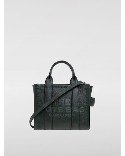 Marc Jacobs Mini Tote Bag Embossed Leather Wo - Forest Green Clutch Bags