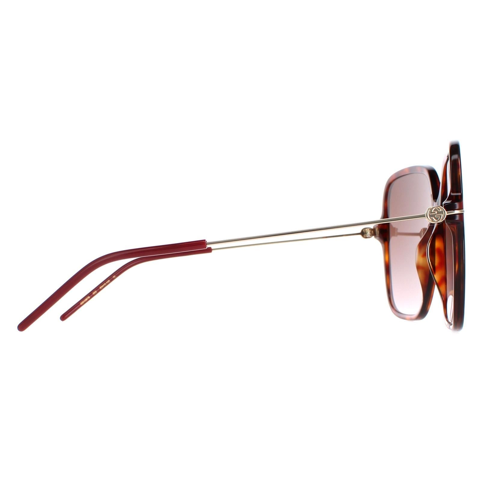 Gucci Square Dark Havana Brown Gradient GG1267S image 4