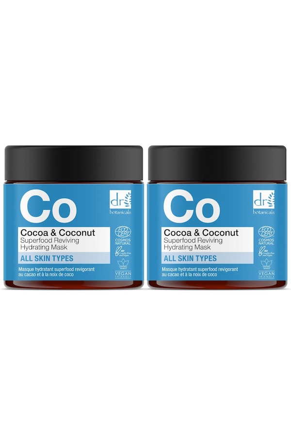 Dr. Botanicals Cocoa & Coconut Superfood Reviving Hydrating Mask 60ml x 2 Duo Pack