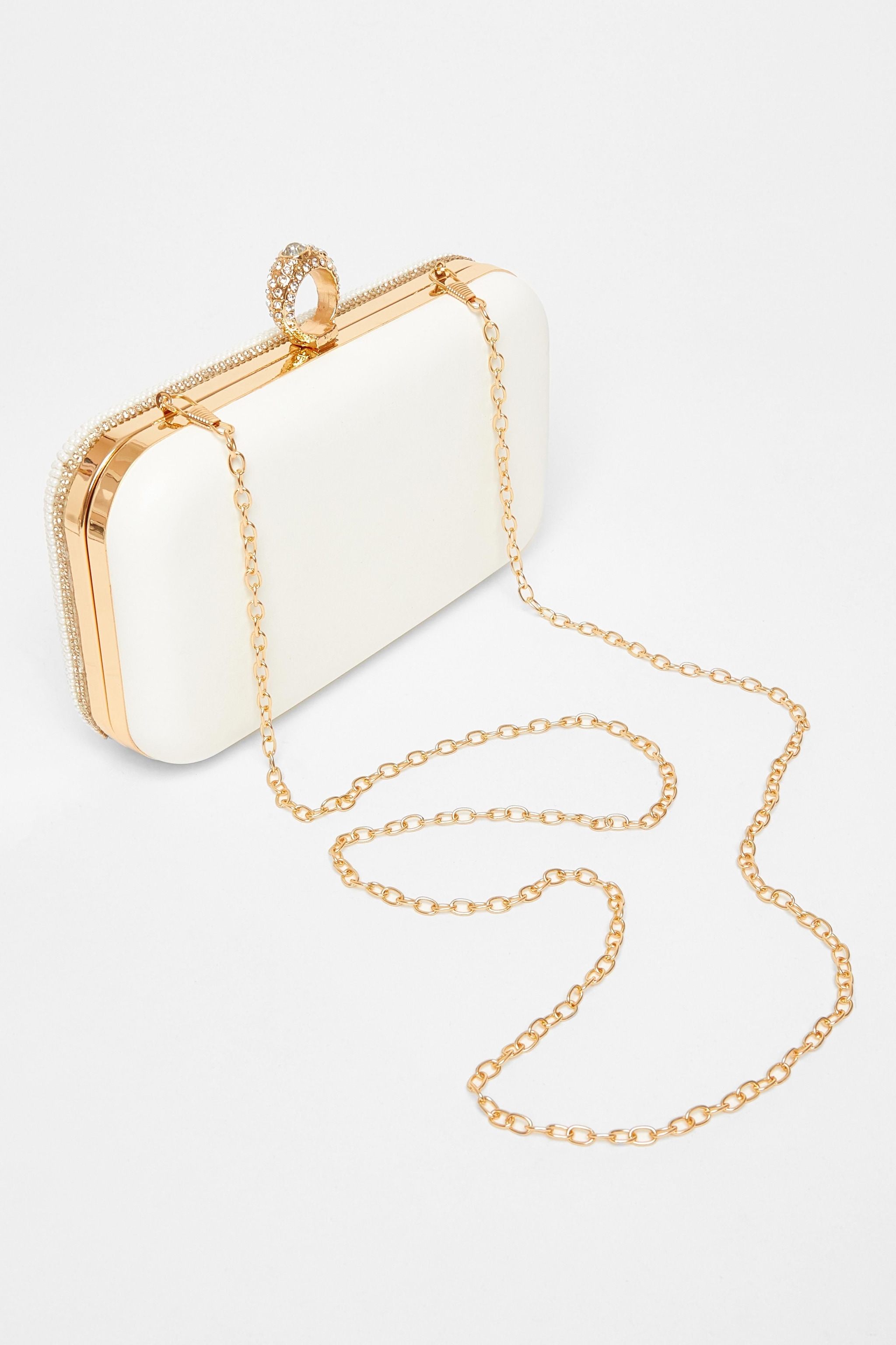 Quiz Gold Bridal Box Bag image 4