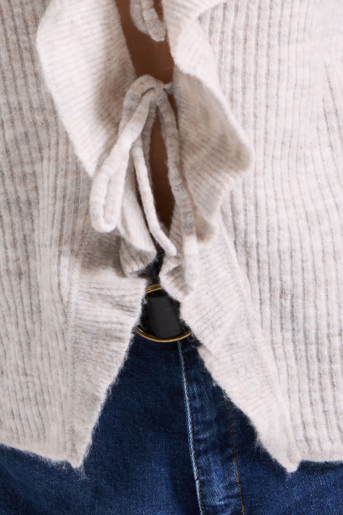 Dorothy Perkins Grey Ruffle Tie Front Cardigan Grey image 5