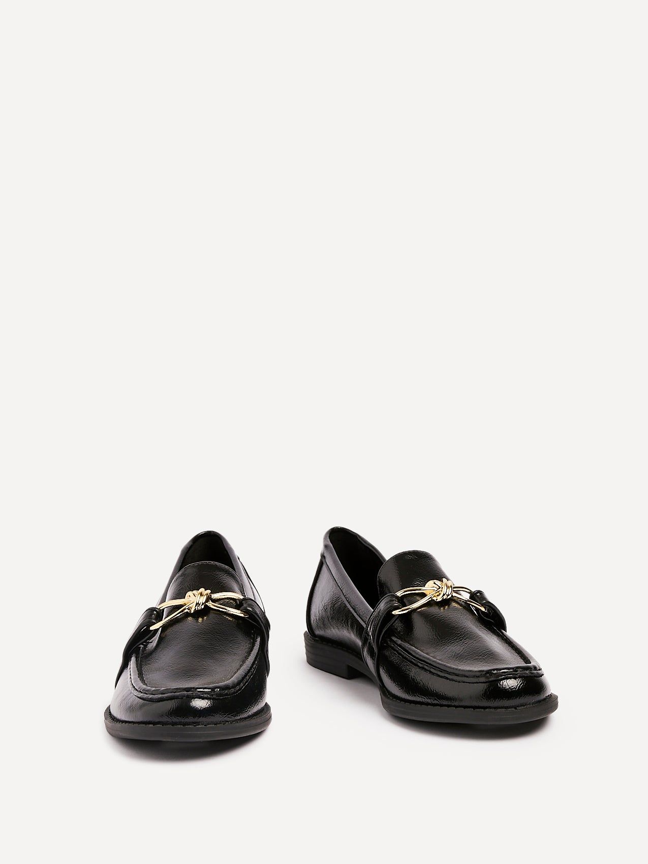 Linzi Affluent Black Faux Leather Slip On Loafer image 3