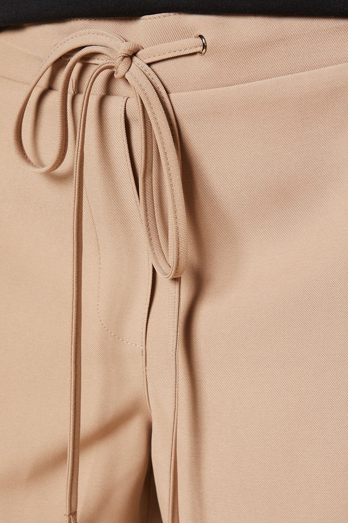 Dorothy Perkins Elastic Waist Side Stripe Wide Leg Trouser Camel image 5