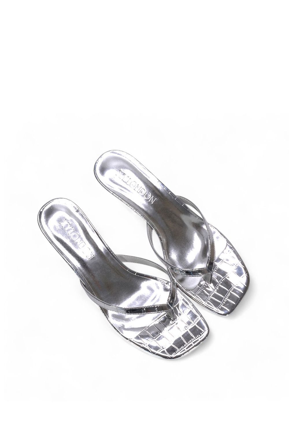 XY London 'Jane' Toe Post Low Kitten Heel Mule Sandal Shoes image 6