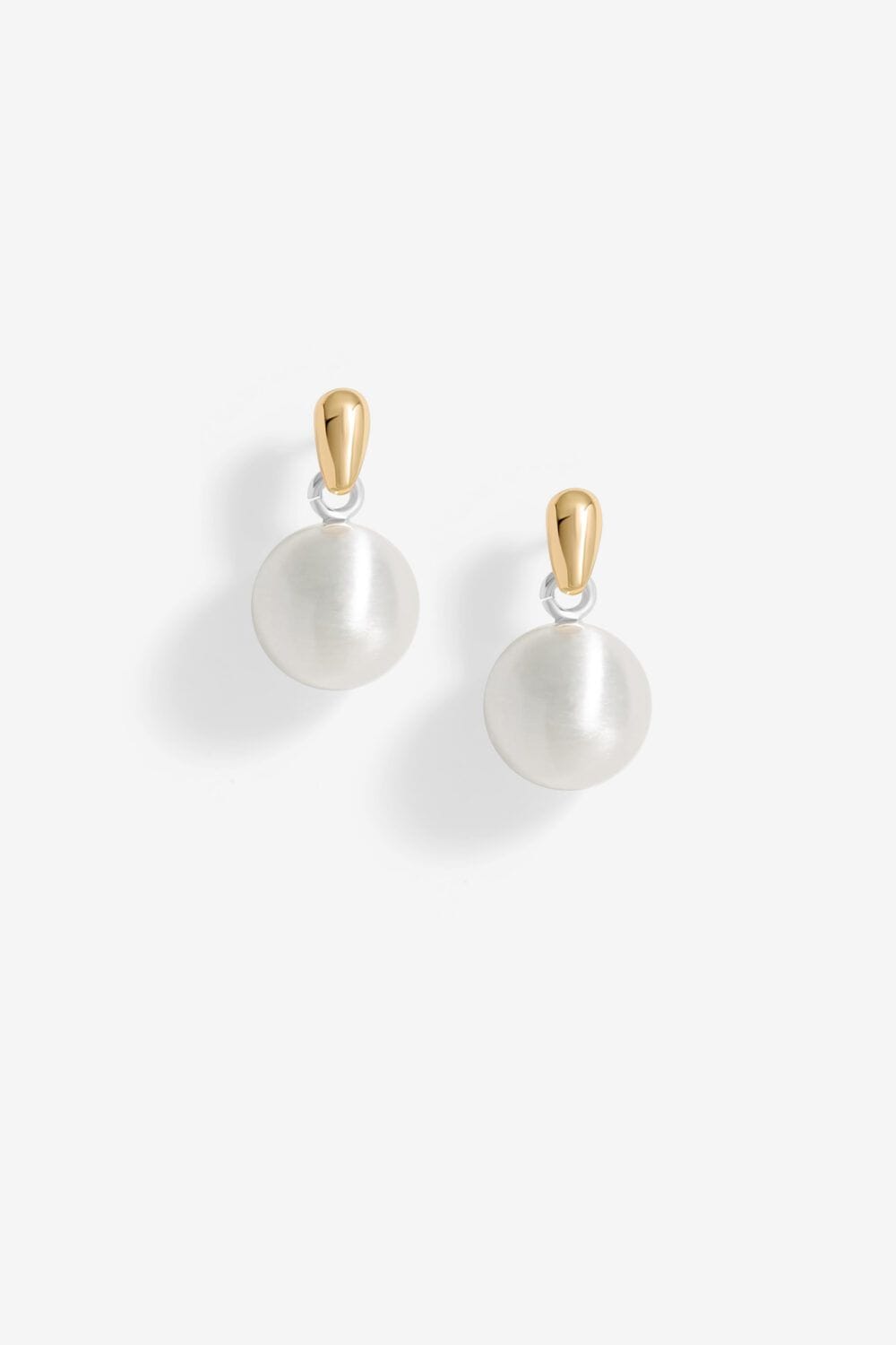 Jon Richard Two Tone Satin Orb Drop Earrings image 1
