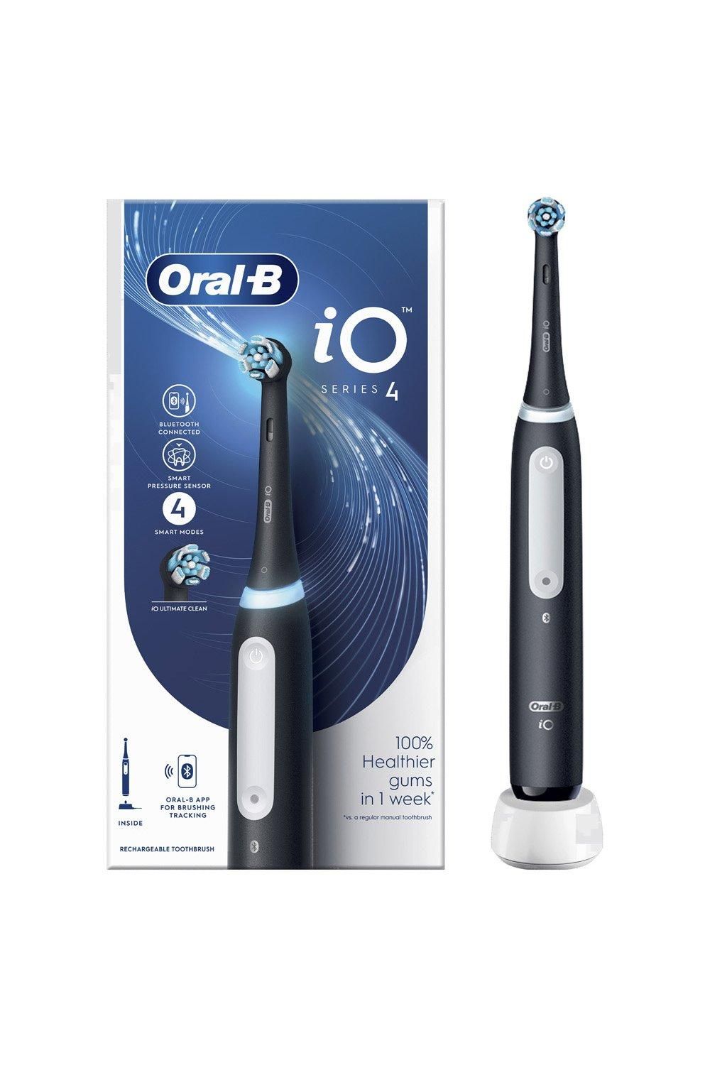 Oral B iO4 Black Electric Rechargeable Toothbrush Black image 2