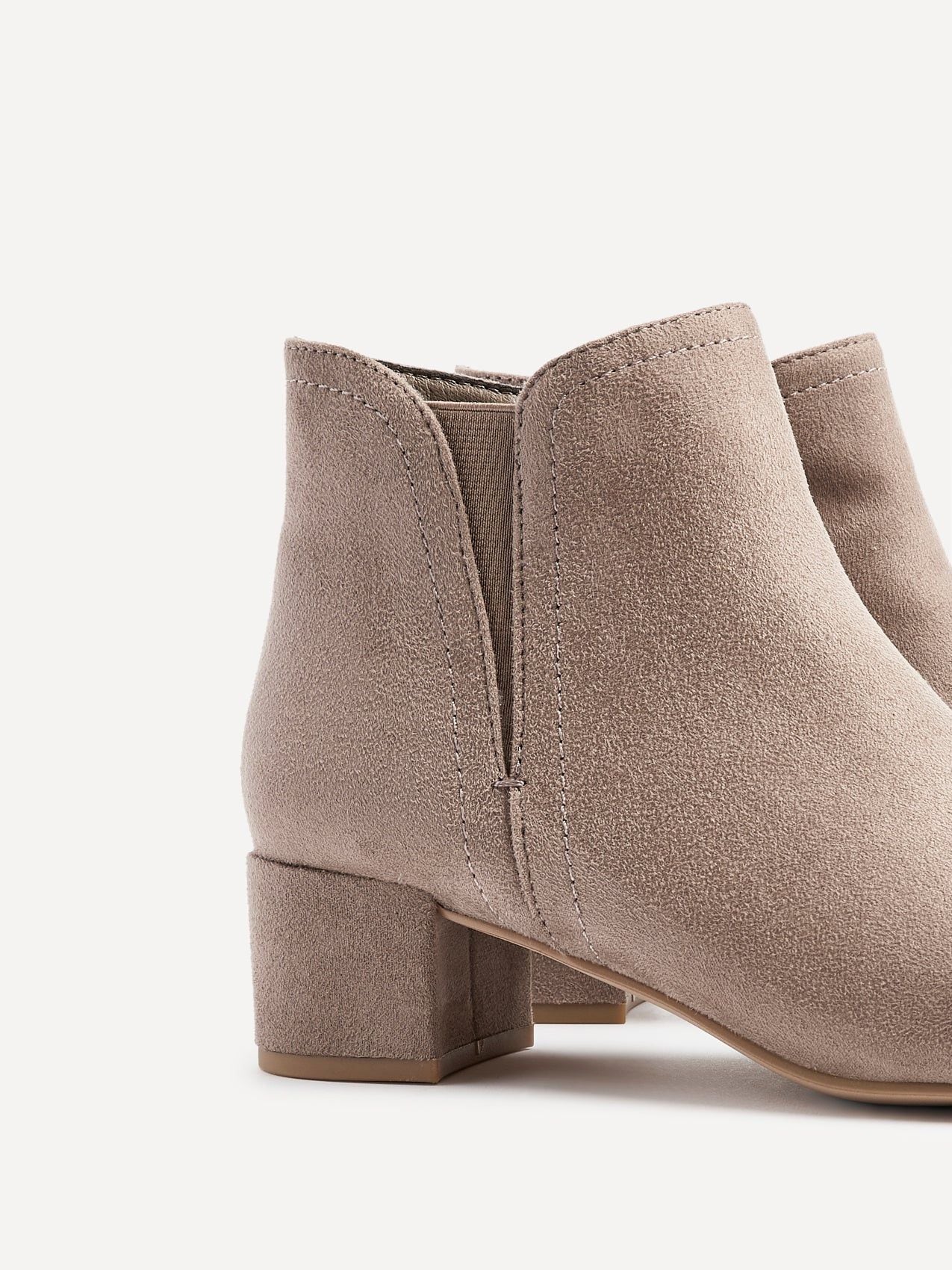 Linzi Manor Mocha Faux Suede Block Heeled Ankle Boot image 5