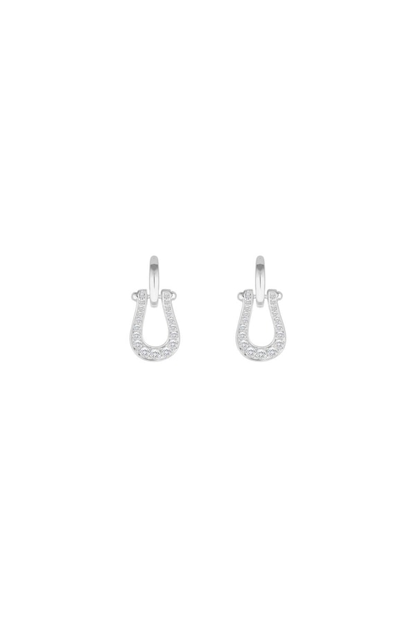 Simply Silver Simply Silver Sterling Silver 925 Cubic Zirconia Horseshoe Earrings
