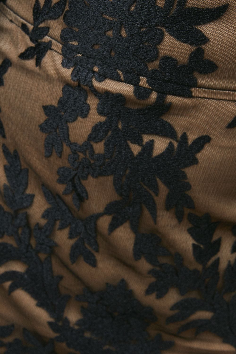 Oasis Embroidered Mesh Sweetheart Neck Mini Dress True Black image 5