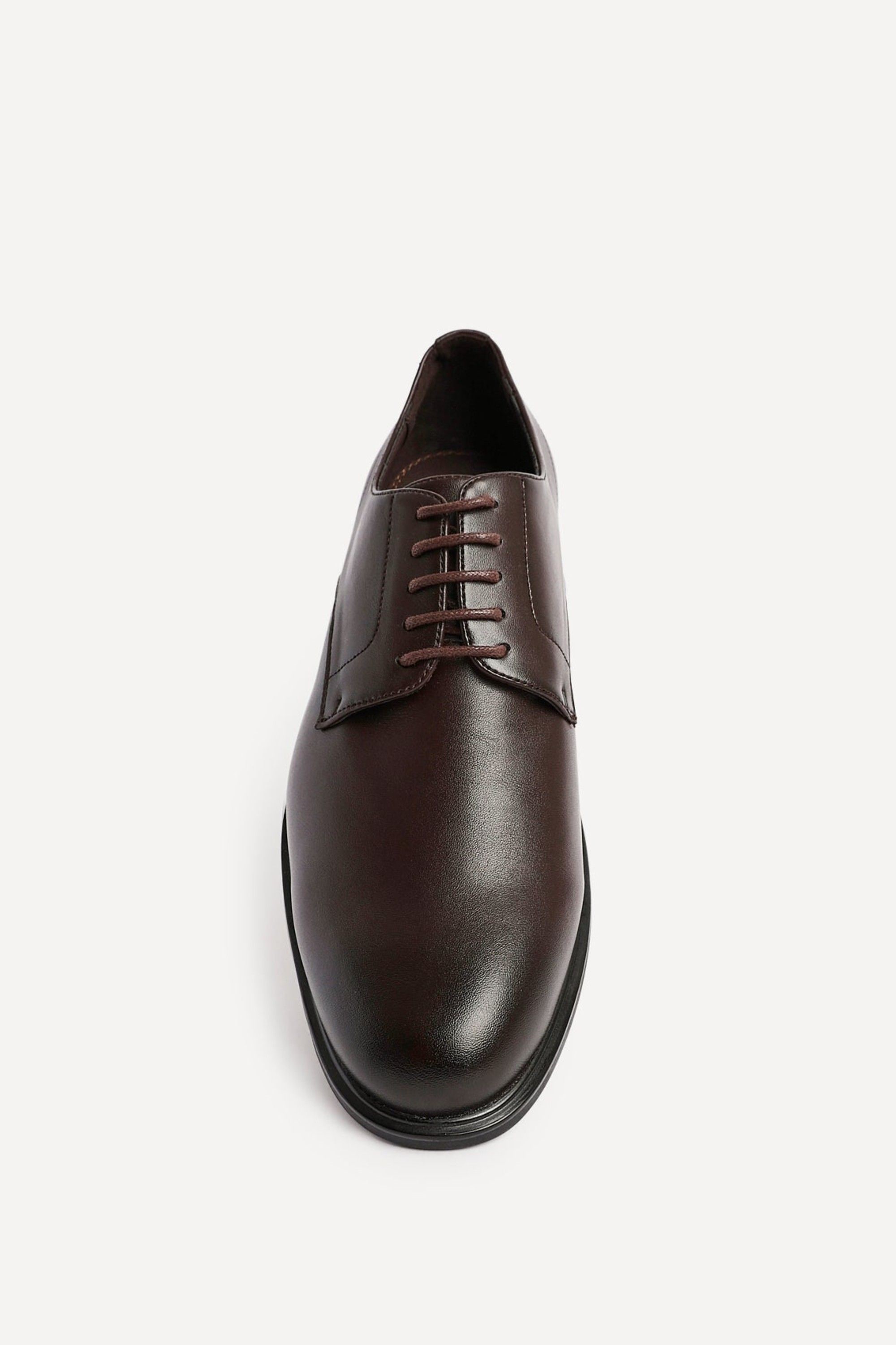 Linzi Angelo Mens Dark Brown Faux Leather Lace-Up Shoes image 5