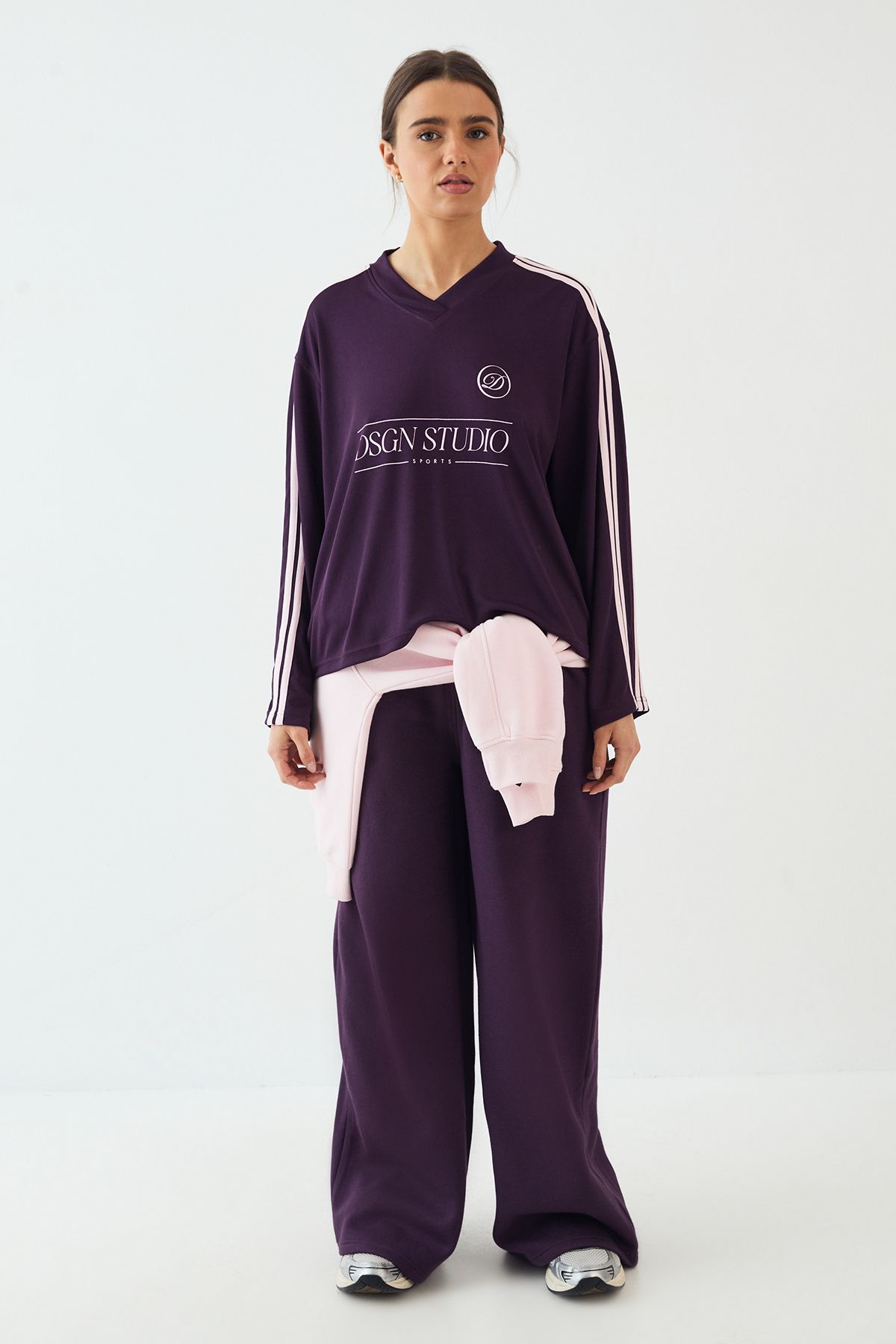 DSGN Studio DSGN Studio Football Jersey Long Sleeve T-Shirt Plum image 5
