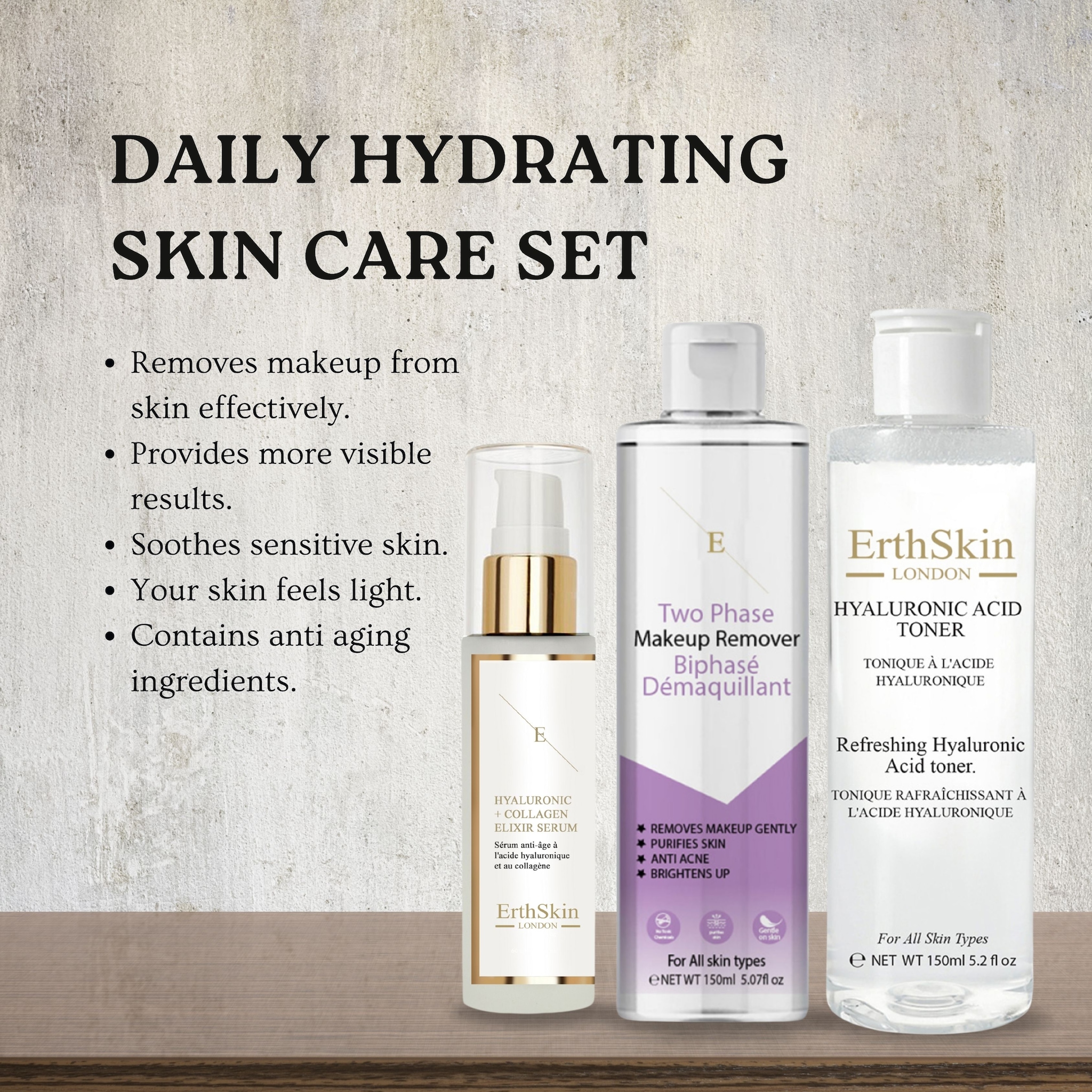 Erth Skin London Cleanse, Tone & Revitalize Set image 3