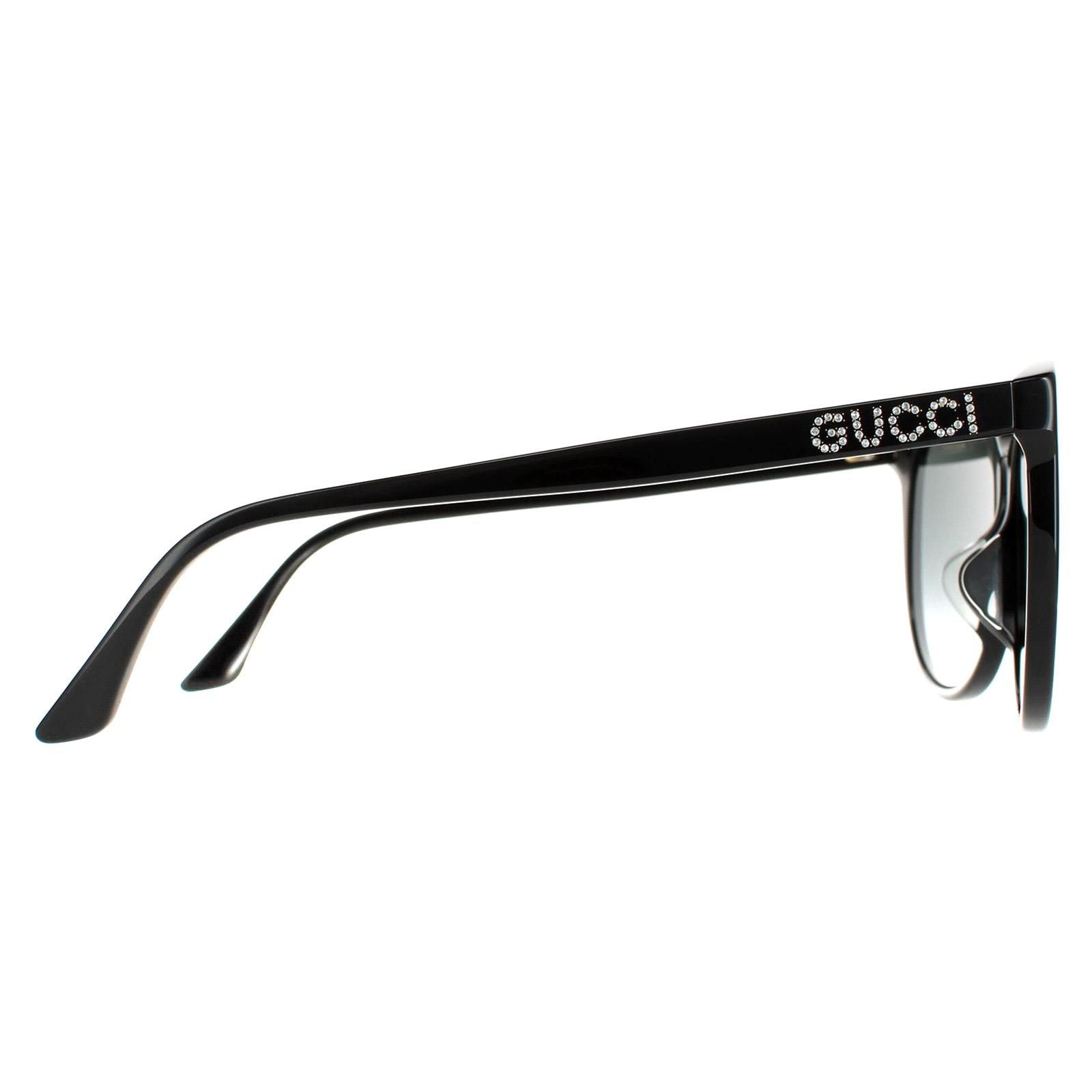 Gucci Round Shiny Black Grey Gradient GG0729SA image 4