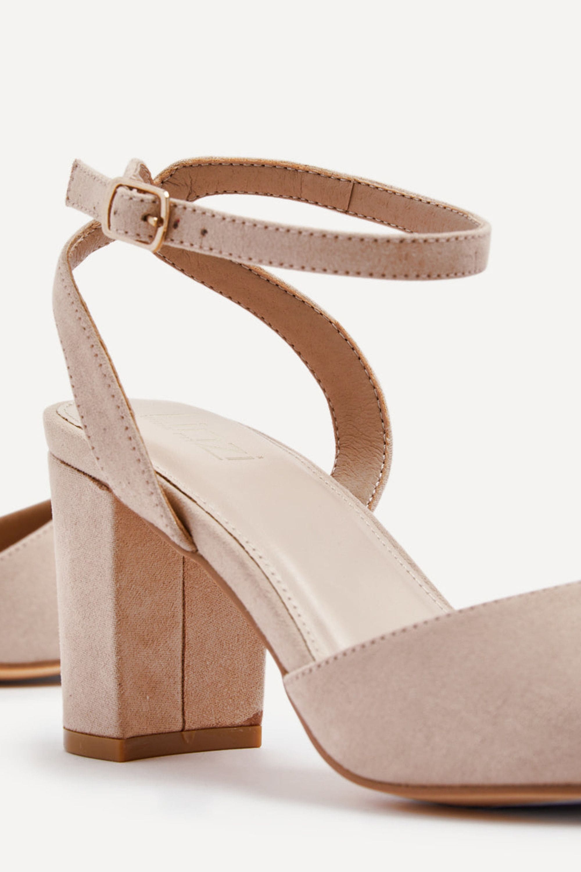 Linzi Larsa Wide Fit Nude Faux Suede Classic Pointed Toe Court Heel image 5