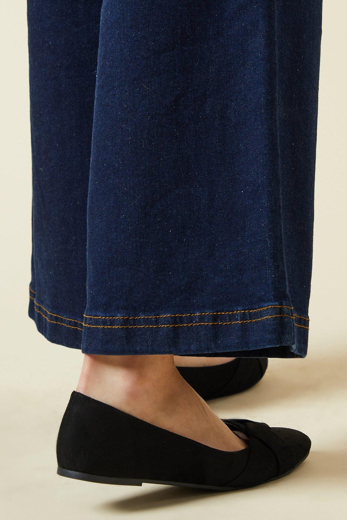 Dorothy Perkins Wide Fit Paige Wrap Detail Ballet Pumps Natural Black image 4