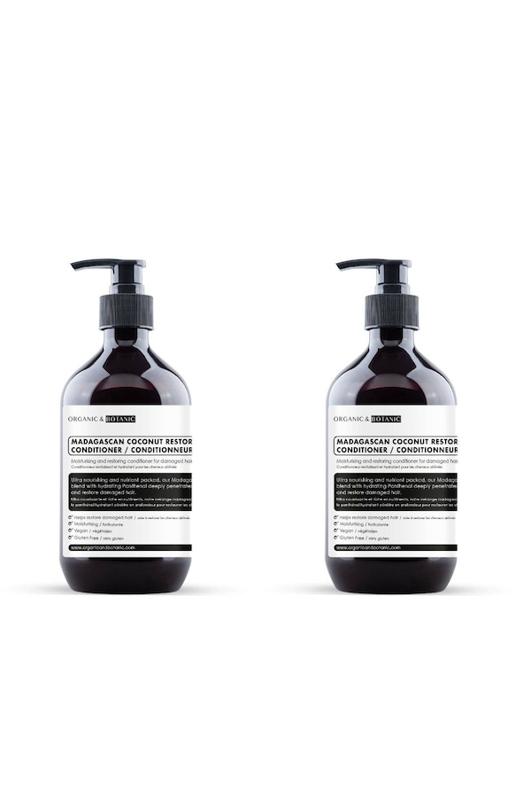 Organic & Botanic Madagascan Coconut Restoring Conditioner 500ml x 2 Duo Pack